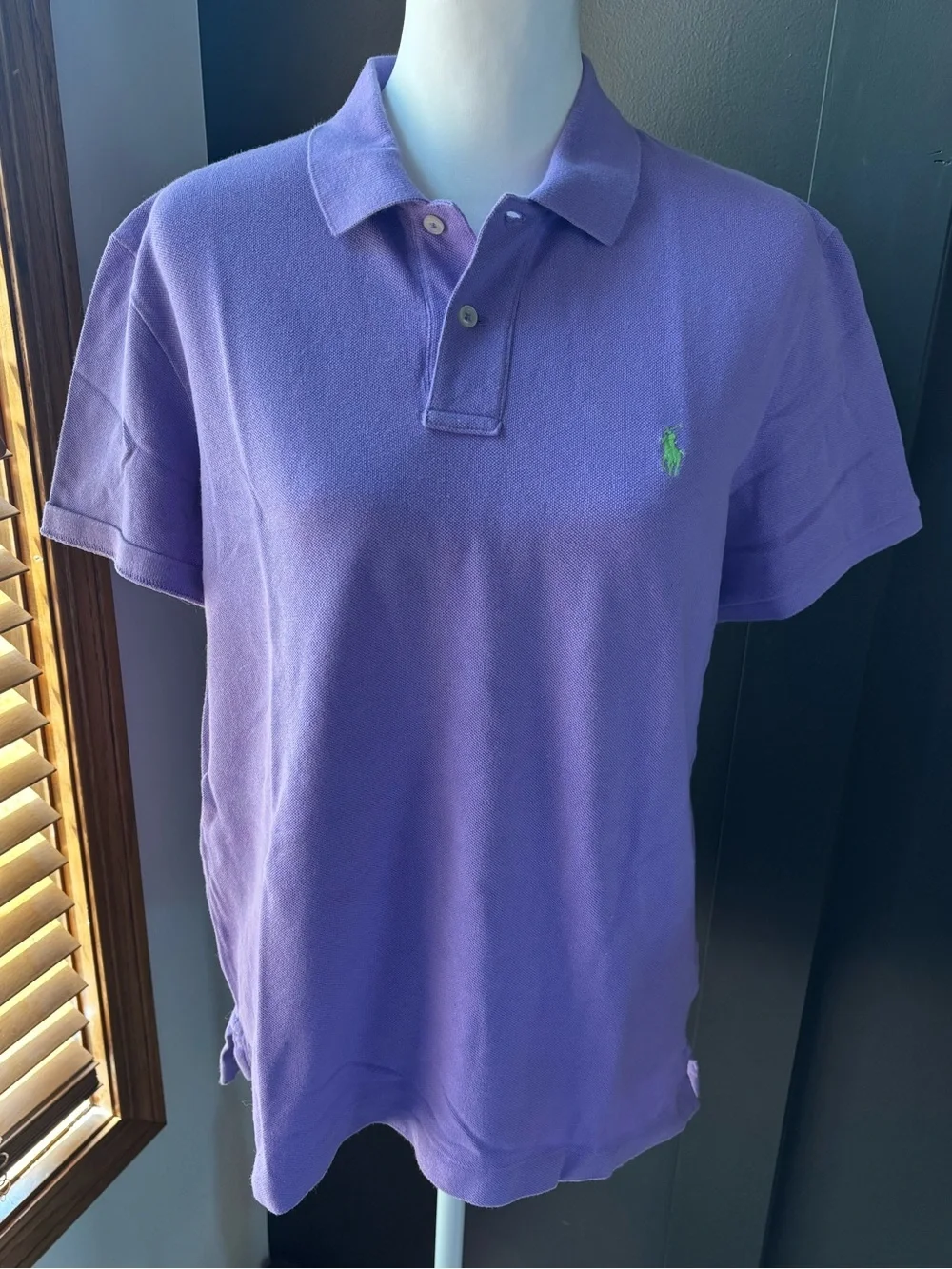 Y2K Ralph Lauren Purple Classic Fit Polo Green Pony Men’s XL